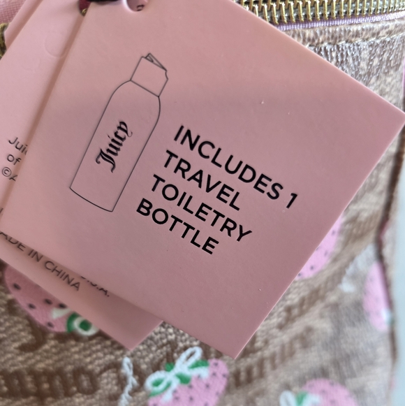 NWT Juicy Couture Strawberry With Bow Travel Cosmetic Bags - Picture 5 of 6